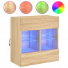 Ścienna szafka TV z LED, dąb sonoma, 58,5x30x60,5 cm
