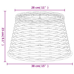 Klosz do lampy, brązowy, Ø38x23 cm, wiklina