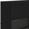 Ścienna szafka TV z LED, czarna, 98,5x30x60,5 cm
