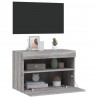 Ścienna szafka TV z LED, szary dąb sonoma, 60x30x40 cm