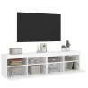 Ścienne szafki TV z LED, 2 szt., białe, 80x30x40 cm