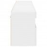 Ścienne szafki TV z LED, 2 szt., białe, 80x30x40 cm
