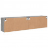 Ścienne szafki TV z LED, 2 szt., szary dąb sonoma, 80x30x40 cm