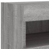 Ścienne szafki TV z LED, 2 szt., szary dąb sonoma, 80x30x40 cm
