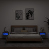 Ścienne szafki TV z LED, 2 szt., czarne, 40x30x40 cm