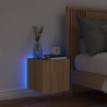 Ścienna szafka TV z LED, dąb sonoma, 30,5x35x30 cm