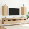 Ścienna szafka TV z LED, dąb sonoma, 30,5x35x70 cm