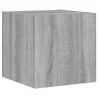 Ścienne szafki TV z LED, 2 szt, szary dąb sonoma, 30,5x35x30 cm