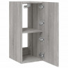 Ścienne szafki TV z LED, 2 szt., szary dąb sonoma, 30,5x35x70cm