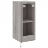 Ścienne szafki TV z LED, 2 szt., szary dąb sonoma, 30,5x35x70cm