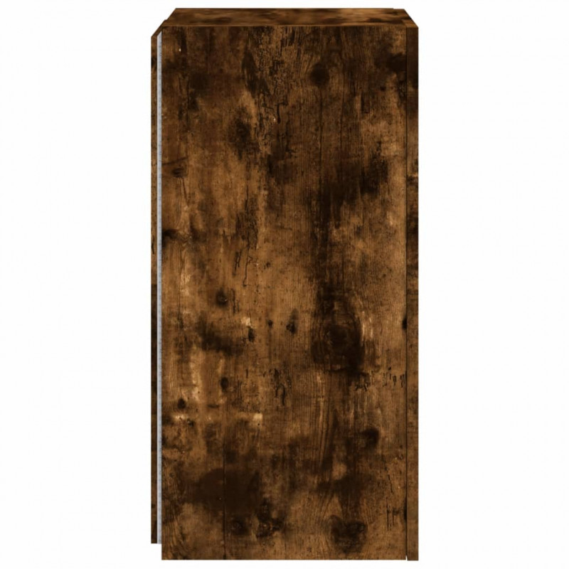 Ścienne szafki TV z LED, 2 szt., przydymiony dąb, 30,5x35x70 cm