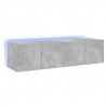 Ścienne szafki TV z LED, 2 szt., szarość betonu, 60x35x31 cm
