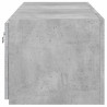 Ścienne szafki TV z LED, 2 szt., szarość betonu, 60x35x31 cm