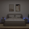 Ścienne szafki TV z LED, 2 szt., szary dąb sonoma, 40,5x35x40cm