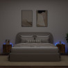 Ścienne szafki TV z LED, 2 szt., przydymiony dąb, 40,5x35x40 cm