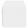 Ścienna szafka TV z LED, biała, 80x35x31 cm