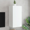 Ścienna szafka TV z LED, biała, 40,5x35x80 cm