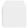 Ścienna szafka TV z LED, biała, 100x35x31 cm