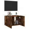 Ścienna szafka TV z LED, przydymiony dąb, 60x35x41 cm