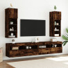 Szafka TV, z LED, przydymiony dąb, 30,5x30x90 cm