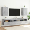 Ścienne szafki TV, 2 szt., szarość betonu, 40,5x30x60 cm