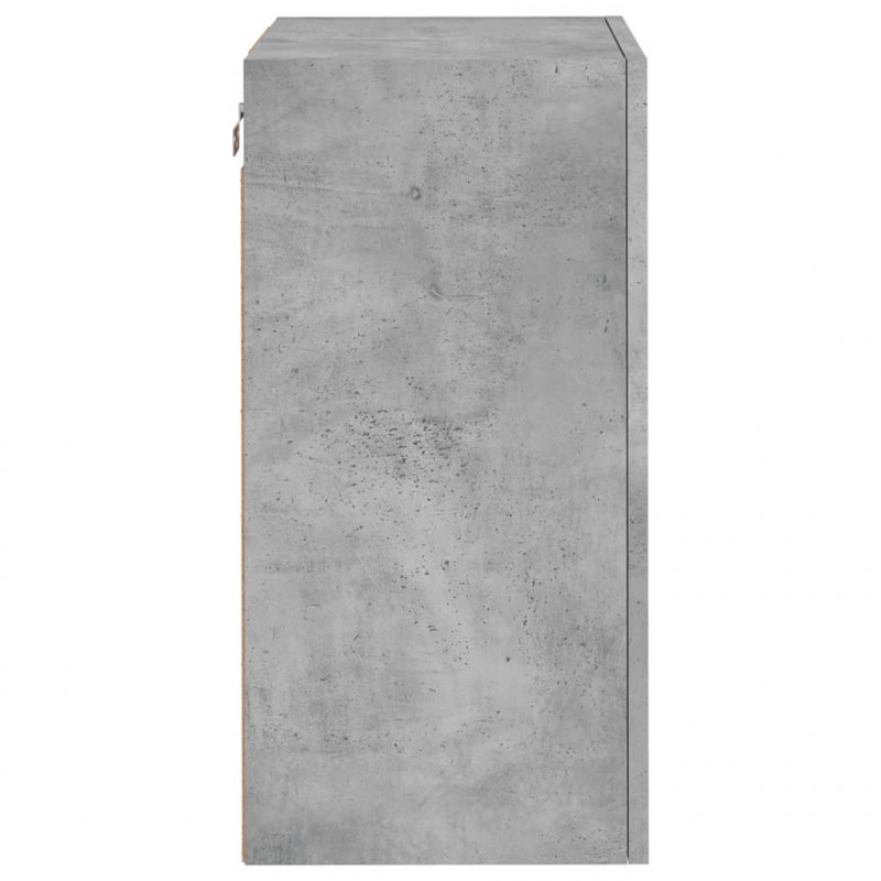 Ścienne szafki TV, 2 szt., szarość betonu, 40,5x30x60 cm