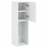 Szafki TV, z LED, 2 szt., białe, 30,5x30x102 cm