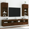 Szafki TV, z LED, 2 szt., brązowy dąb, 40,5x30x90 cm