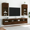 Szafki TV, z LED, 2 szt., brązowy dąb, 40,5x30x90 cm