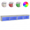 Szafki TV z LED, 2 szt., szary dąb sonoma, 100x30x30 cm
