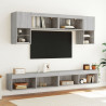 Szafki TV z LED, 2 szt., szary dąb sonoma, 100x30x30 cm