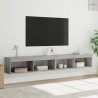 Szafki TV z LED, 2 szt., szary dąb sonoma, 100x30x30 cm