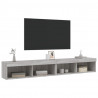 Szafki TV z LED, 2 szt., szary dąb sonoma, 100x30x30 cm