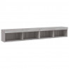 Szafki TV z LED, 2 szt., szary dąb sonoma, 100x30x30 cm
