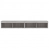Szafki TV z LED, 2 szt., szary dąb sonoma, 100x30x30 cm