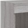 Szafki TV z LED, 2 szt., szary dąb sonoma, 100x30x30 cm