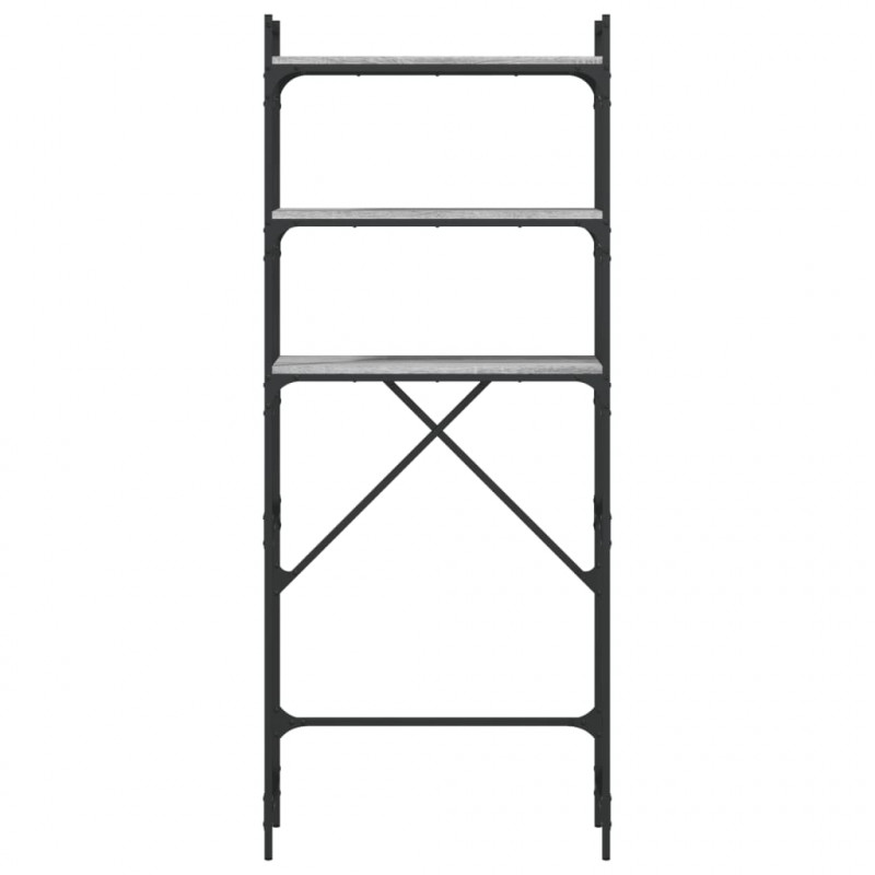 Regał nad pralkę, szary dąb sonoma, 67x25x163 cm