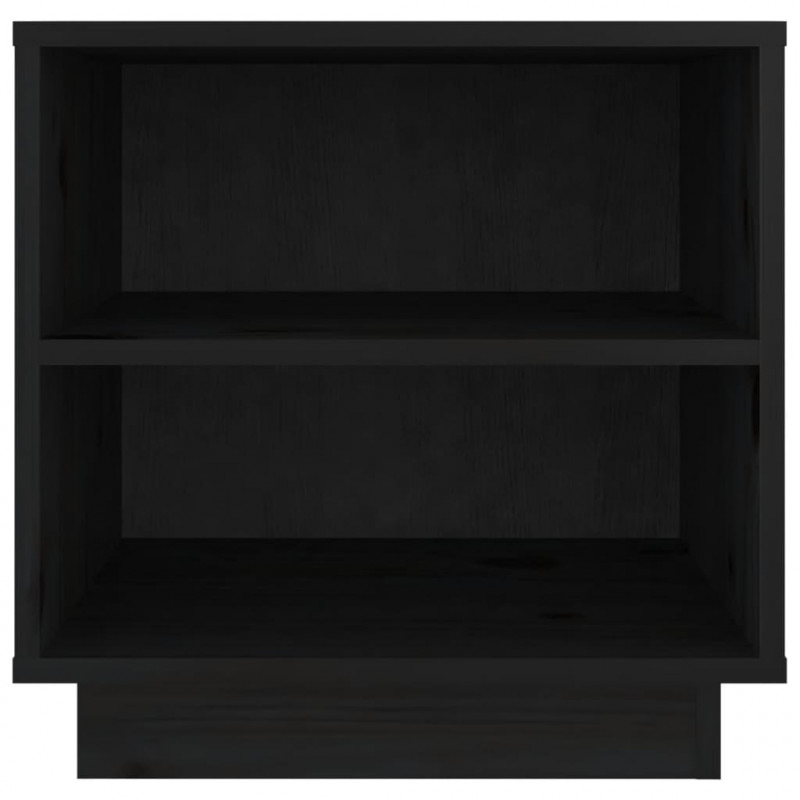 Szafki nocne, 2 szt., czarne, 40x34x40 cm, lite drewno sosnowe