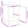 Gastronomiczna szafka kuchenna, 60x60x96 cm, stal nierdzewna