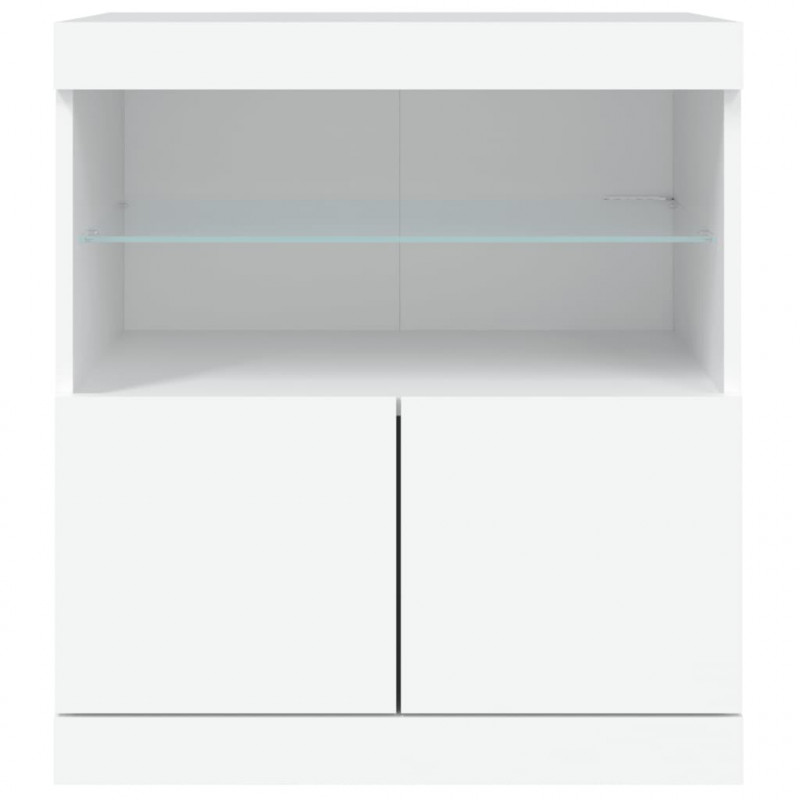 Szafka z oświetleniem LED, biała, 60x37x67 cm