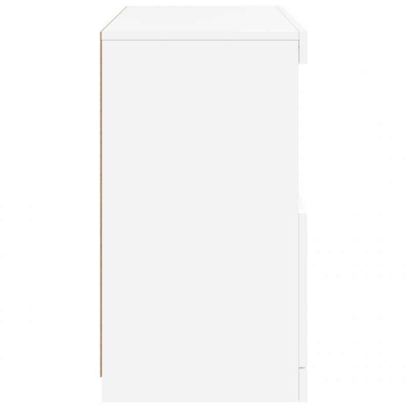Szafka z oświetleniem LED, biała, 60x37x67 cm