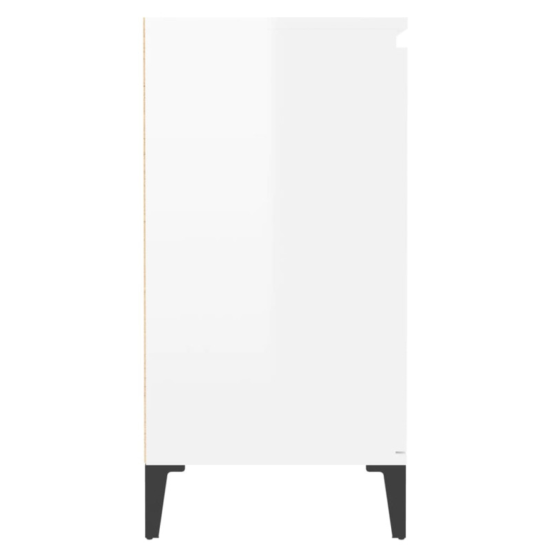 Szafka, biała z połyskiem, 60x35x70 cm, materiał drewnopochodny