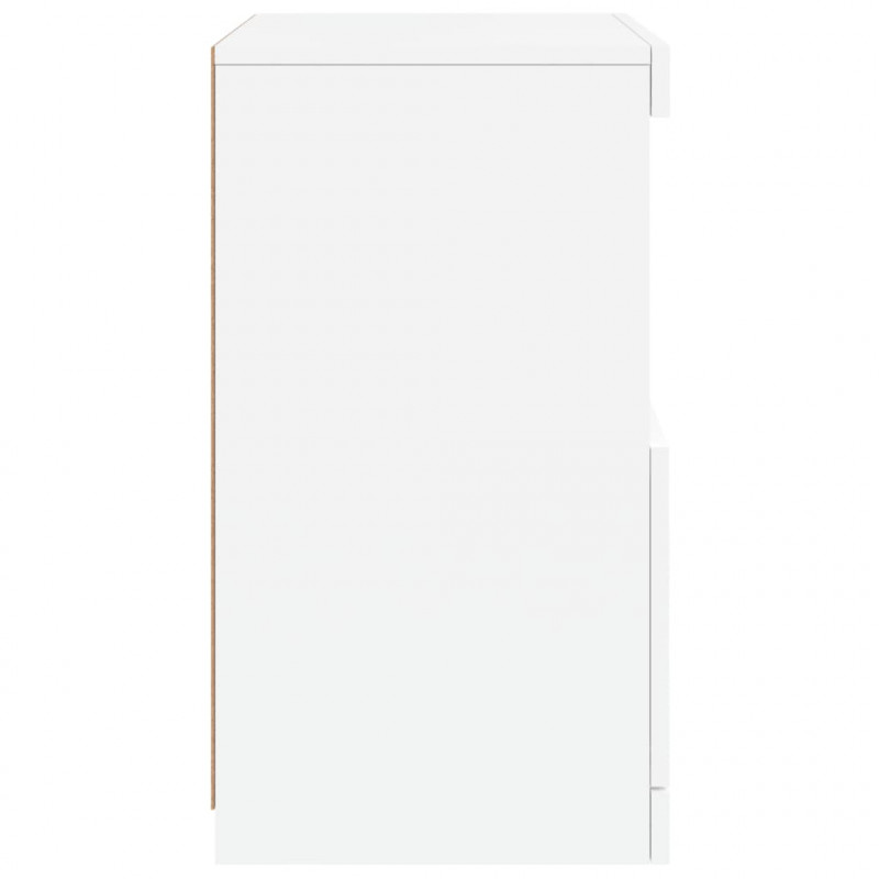 Szafka z oświetleniem LED, biała, 41x37x67 cm