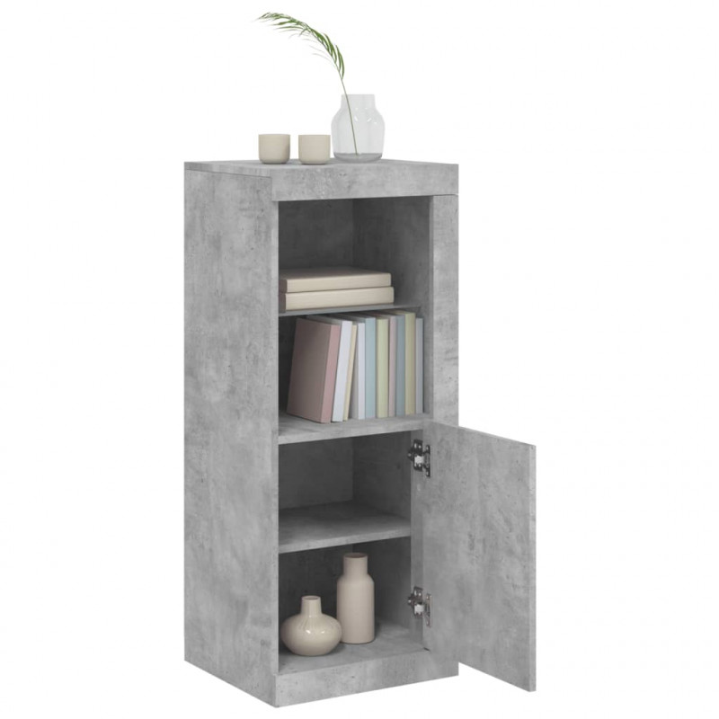 Szafka z oświetleniem LED, szarość betonu, 41x37x100 cm