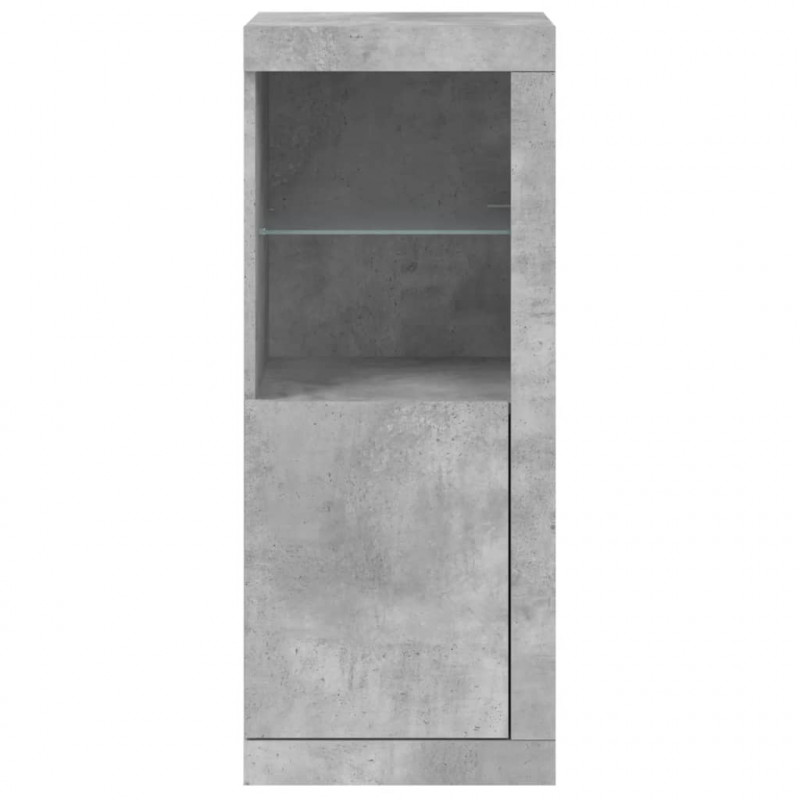 Szafka z oświetleniem LED, szarość betonu, 41x37x100 cm