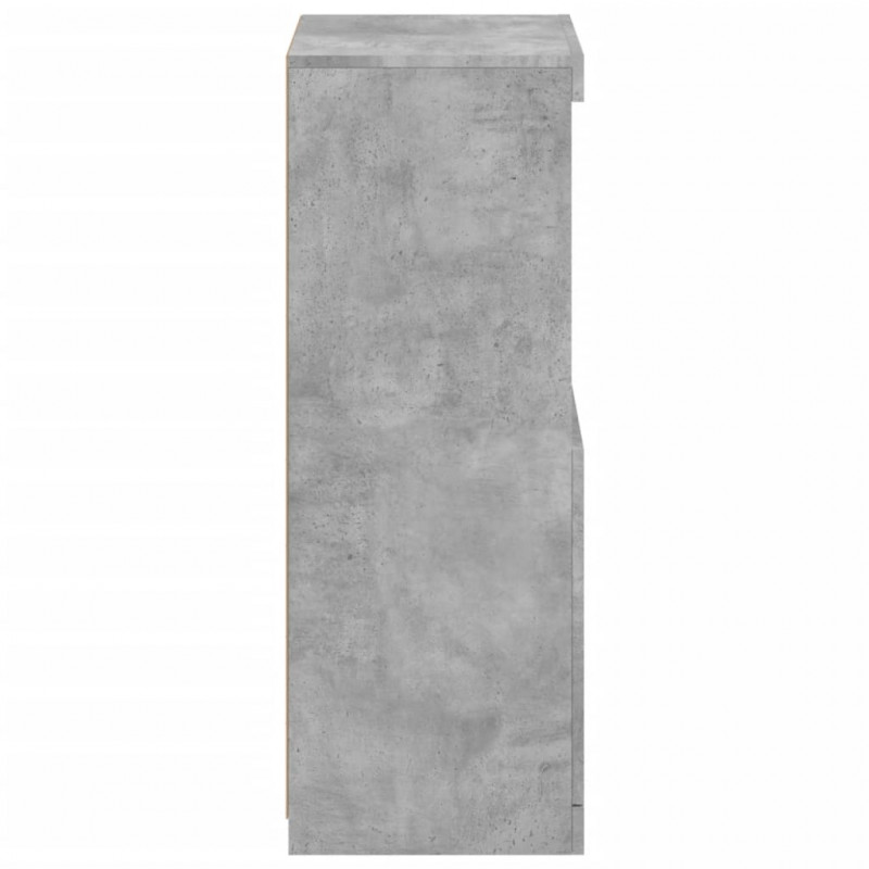 Szafka z oświetleniem LED, szarość betonu, 41x37x100 cm