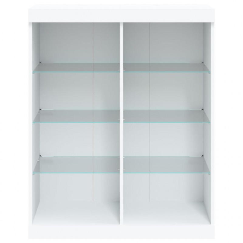 Szafka z oświetleniem LED, biała, 81x37x100 cm