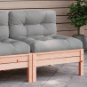 Ogrodowa sofa bez podłokietników, z poduszkami, daglezja