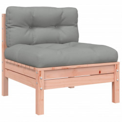 Ogrodowa sofa bez podłokietników, z poduszkami, daglezja