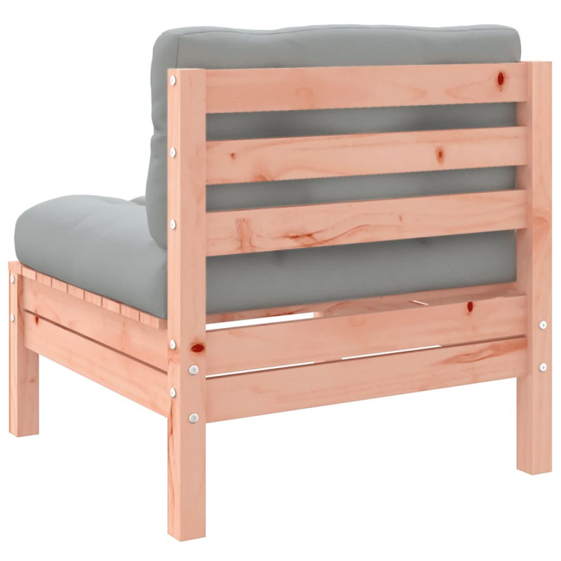 Ogrodowa sofa bez podłokietników, z poduszkami, daglezja